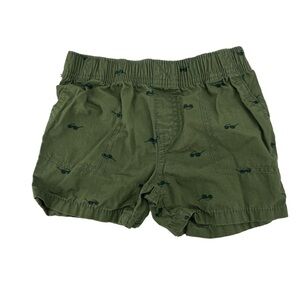 Carter’s Green Elastic Waist Sunglass Print Shorts Size 18 Mths Boy’s